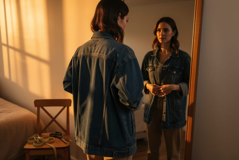 Comment ajuster une veste en jean trop grande