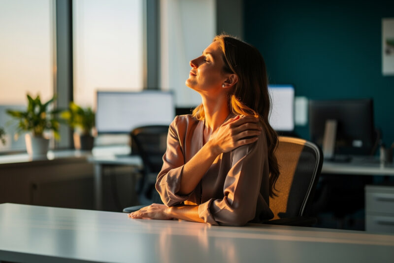 Comment détendre discrètement ses trapèzes au bureau