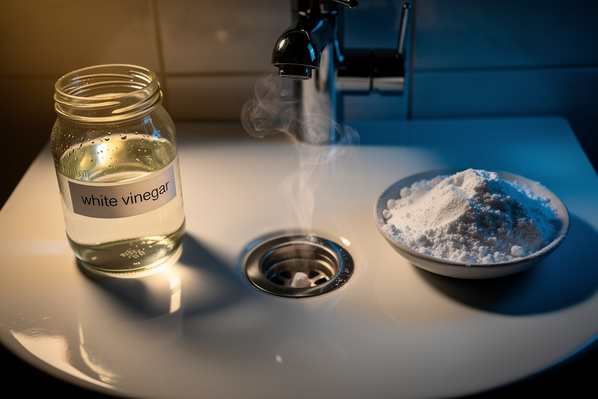 Odeur canalisation salle de bain : la dose vinaigre-bicarbonate