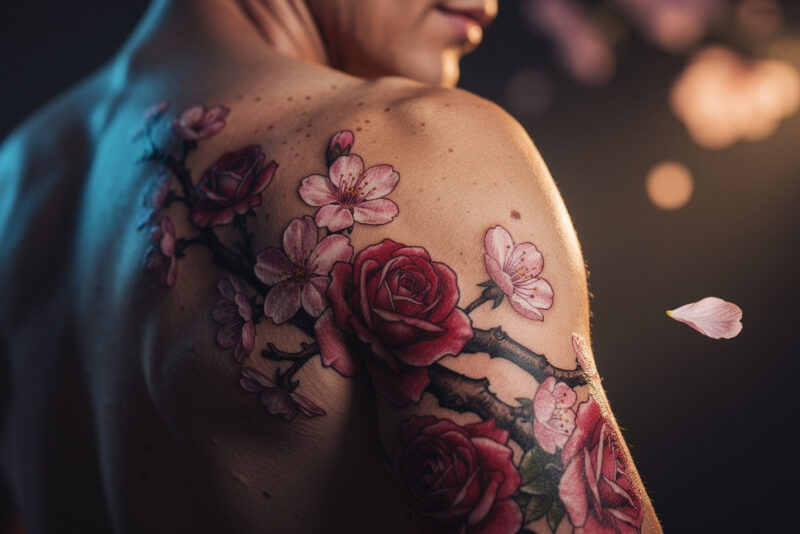 Tatouage fleur de cerisier : signification, styles et entretien