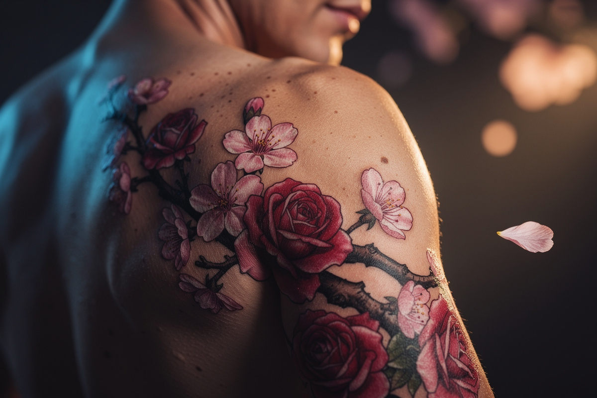 Tatouage fleur de cerisier : signification, styles et entretien