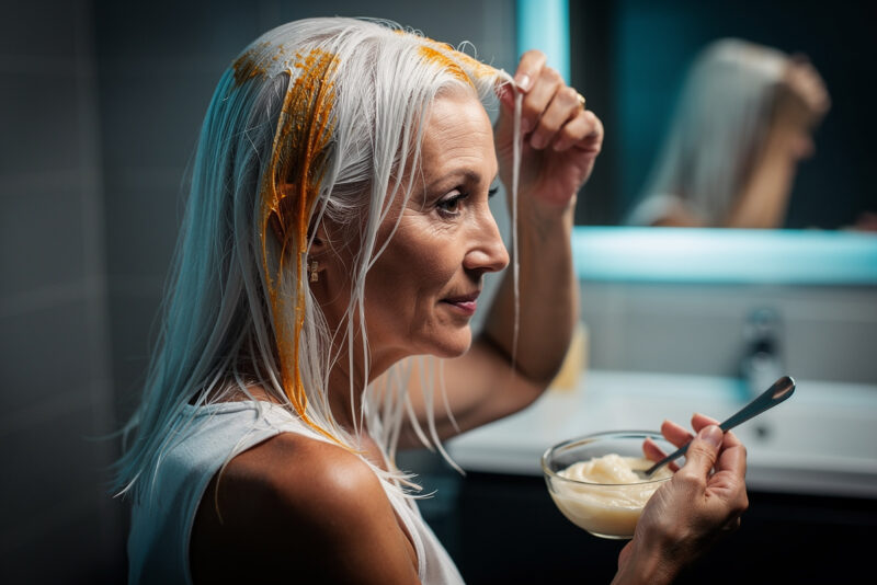 Bétadine sur cheveux blancs : comment éliminer la teinte orange ?